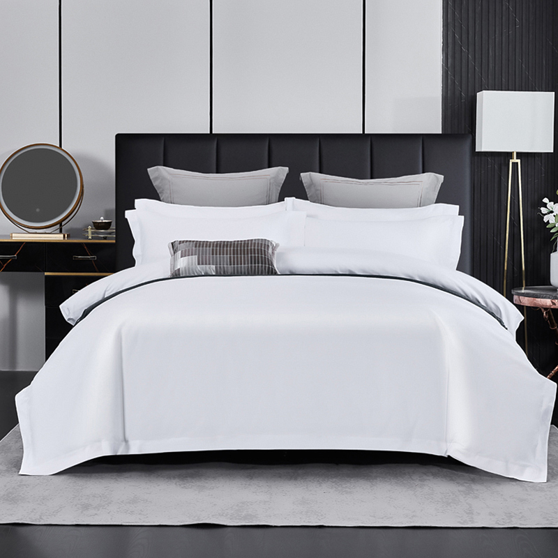 Soft and comfortable bed four-piece set - solid color