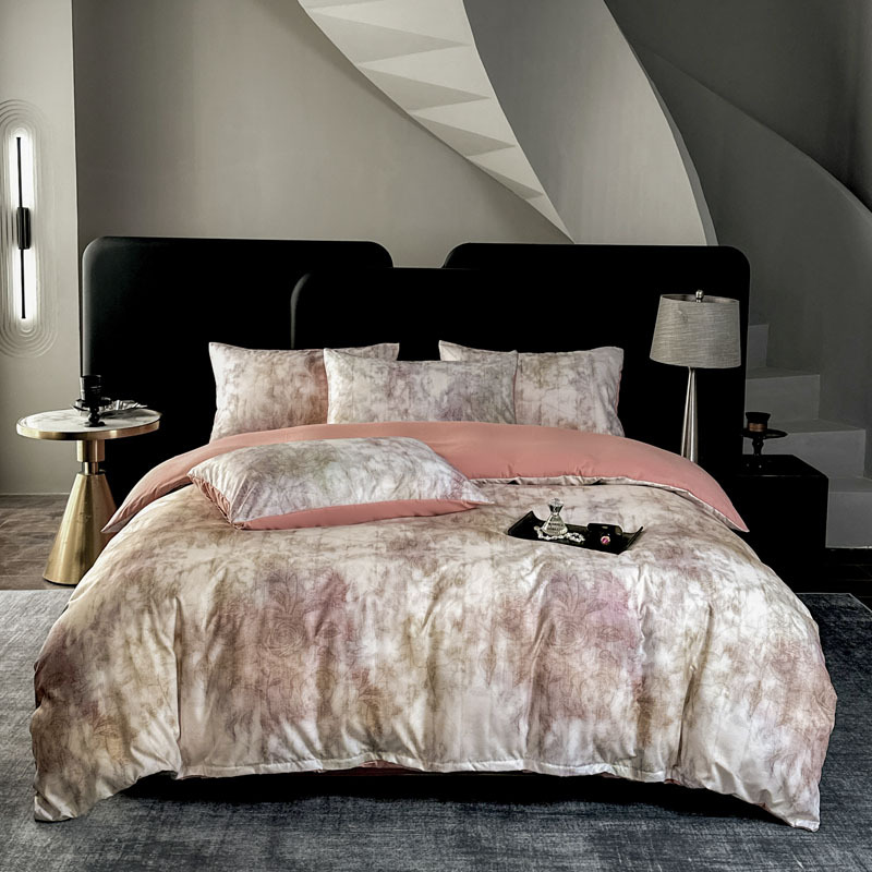 Soft and comfortable bed four-piece set-flower color