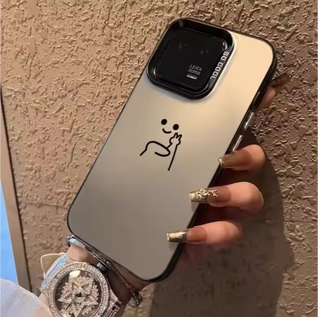 Hot Selling Mobile Phone case 16 Professional Laser Color Silver Simple Villain