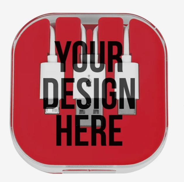 Custom 3-In-1 Charge Cables with Phone Stand
