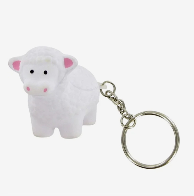 Lamb Stress Ball Keychain