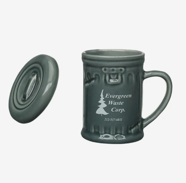 Imprinted Gray Trash Cans with Lid