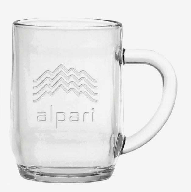 Logo Haworth Glass Coffee Mugs